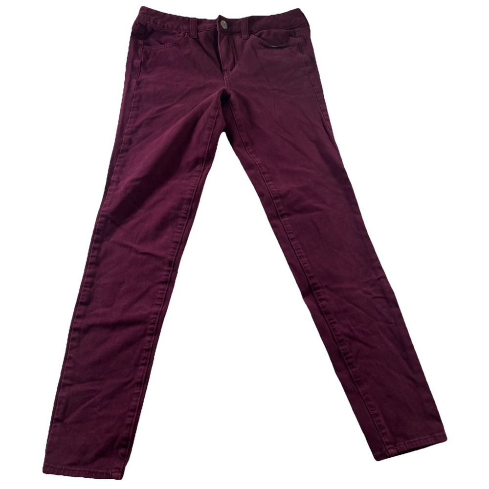 American Eagle Knit X Jegging Pants Womens 8R (actual 31x27.5) Burgundy Mid Rise